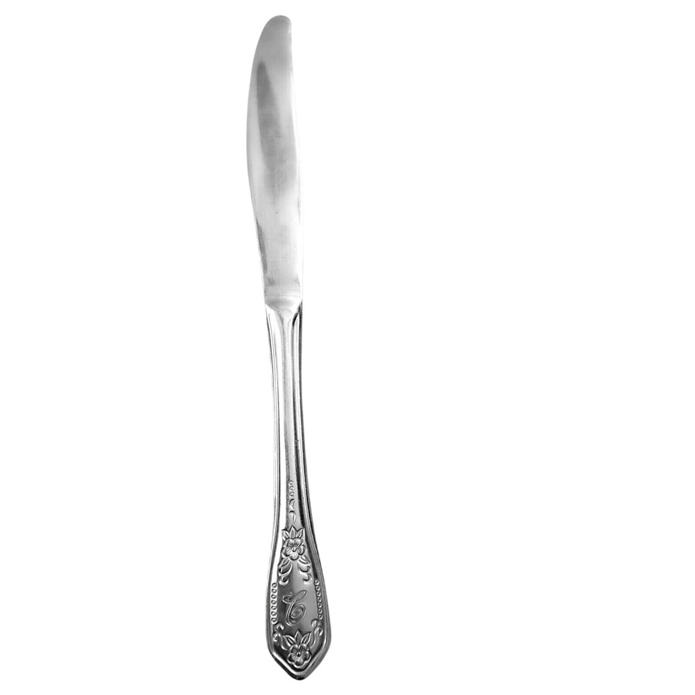 Vintage Rogers Kenwood Butter Knife Monogram C Stainless‎ Steel Japan 8-7/8